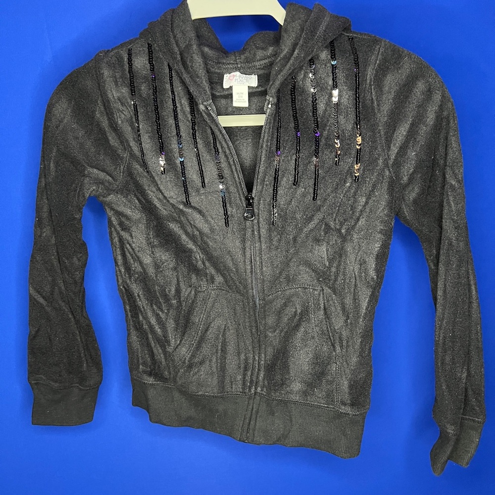 Stylish black girls Jacket with Sequin Detail